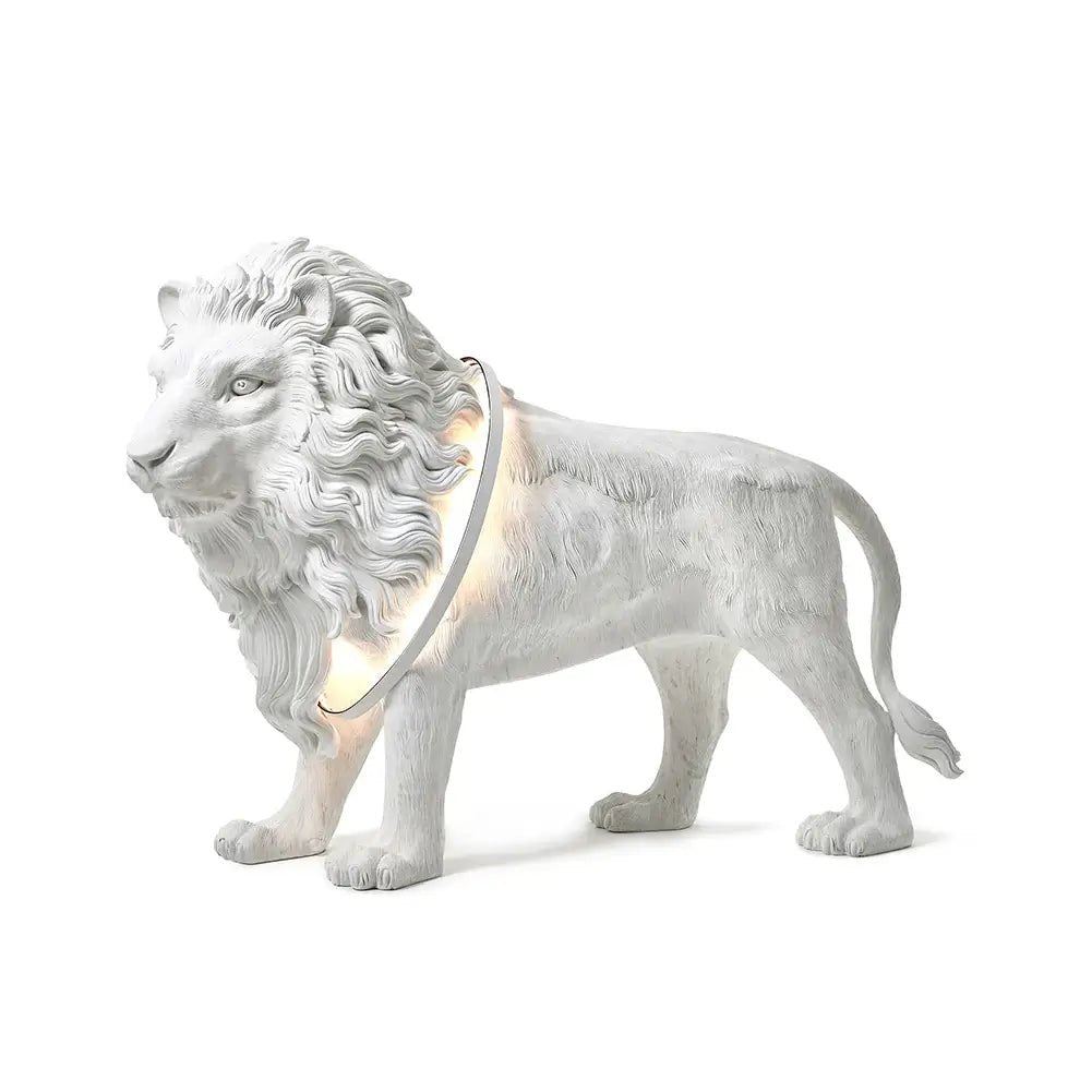 Brynis Lion Sculpture Floor Lamp