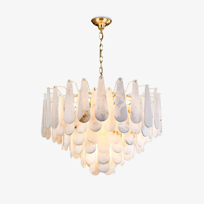 Niveneon Teardrop Alabaster Chandelier
