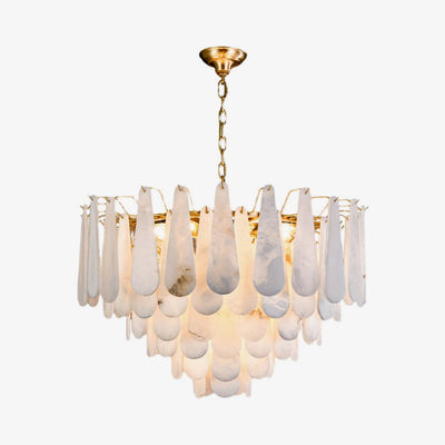 Niveneon Teardrop Alabaster Chandelier