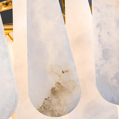 Niveneon Teardrop Alabaster Chandelier