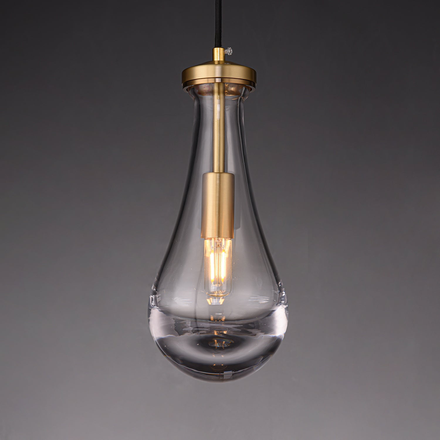 Votheor Modern Minimalist Brass Glass Pendant Lamp