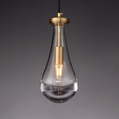 Votheor Modern Minimalist Brass Glass Pendant Lamp