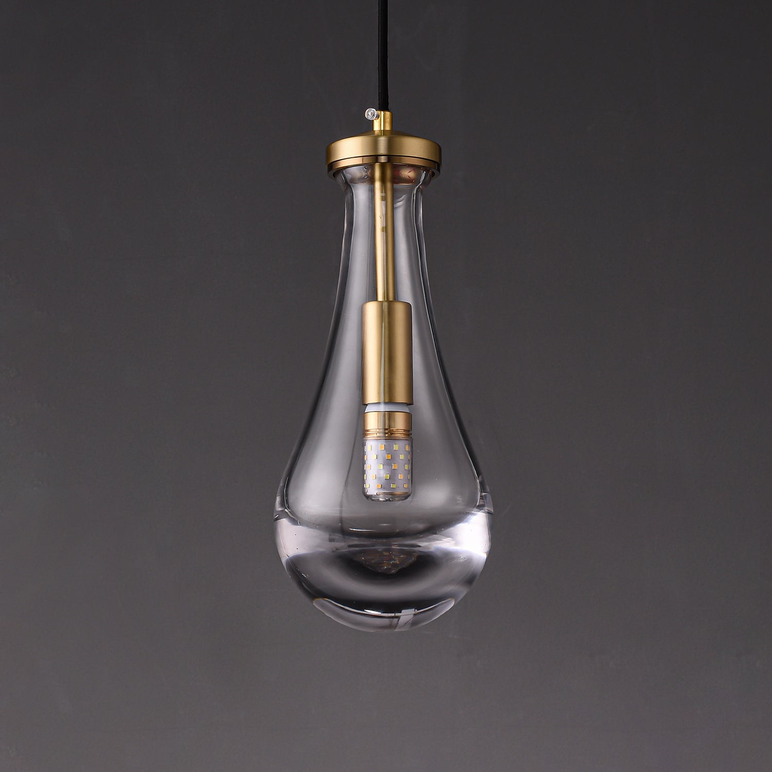 Votheor Modern Minimalist Brass Glass Pendant Lamp