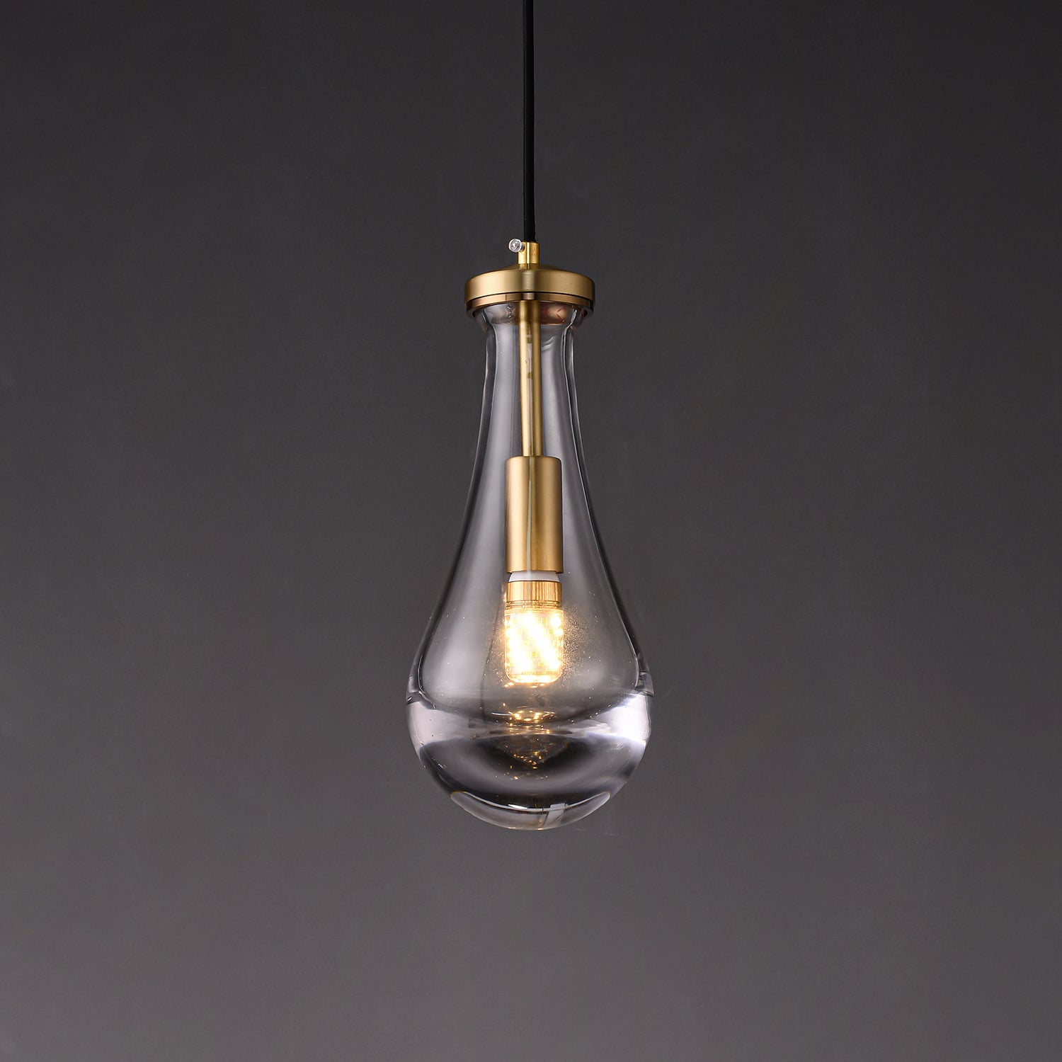 Votheor Modern Minimalist Brass Glass Pendant Lamp