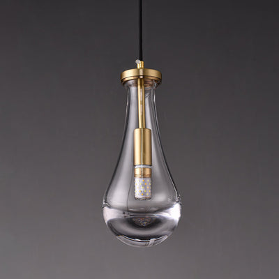Votheor Modern Minimalist Brass Glass Pendant Lamp
