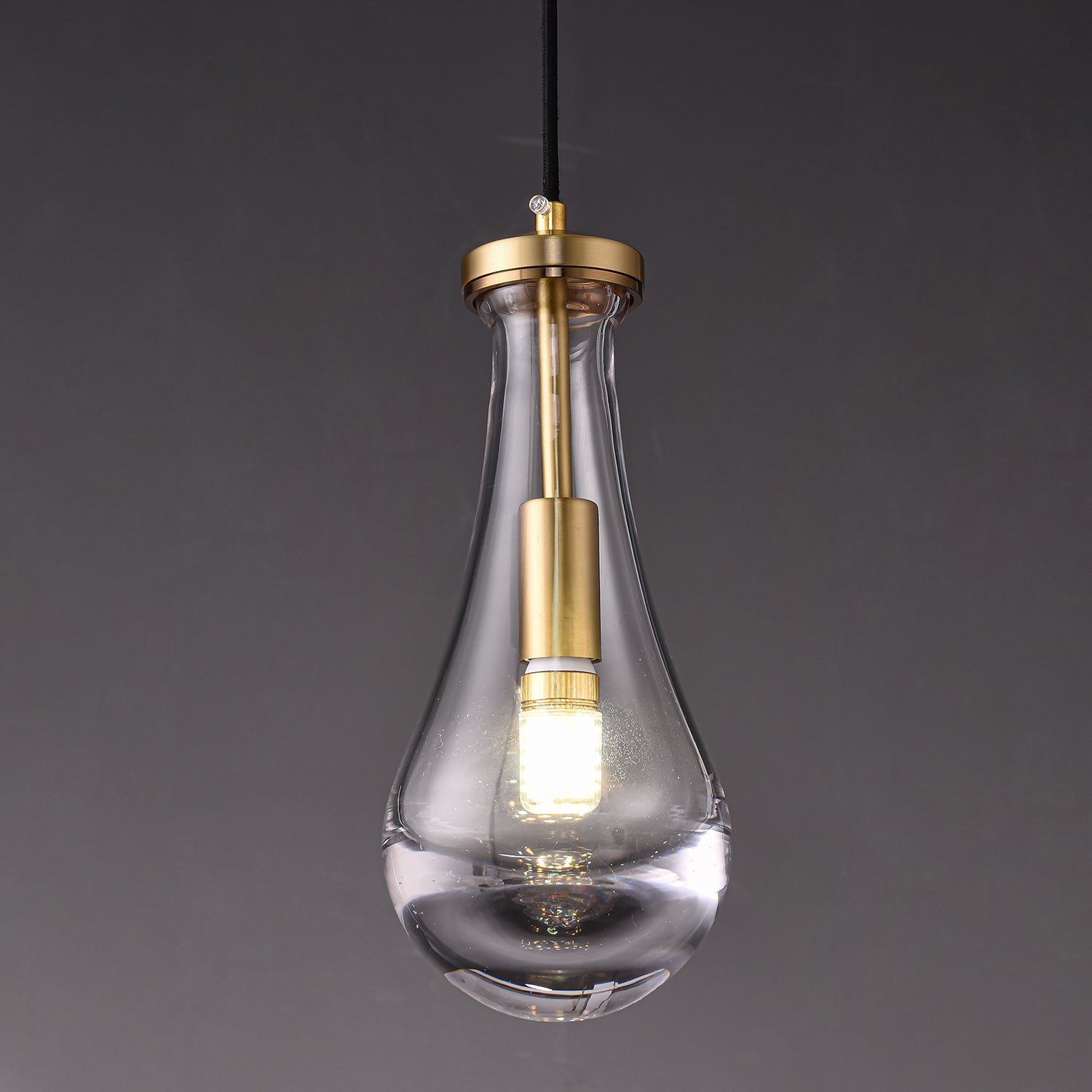 Votheor Modern Minimalist Brass Glass Pendant Lamp