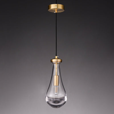 Votheor Modern Minimalist Brass Glass Pendant Lamp
