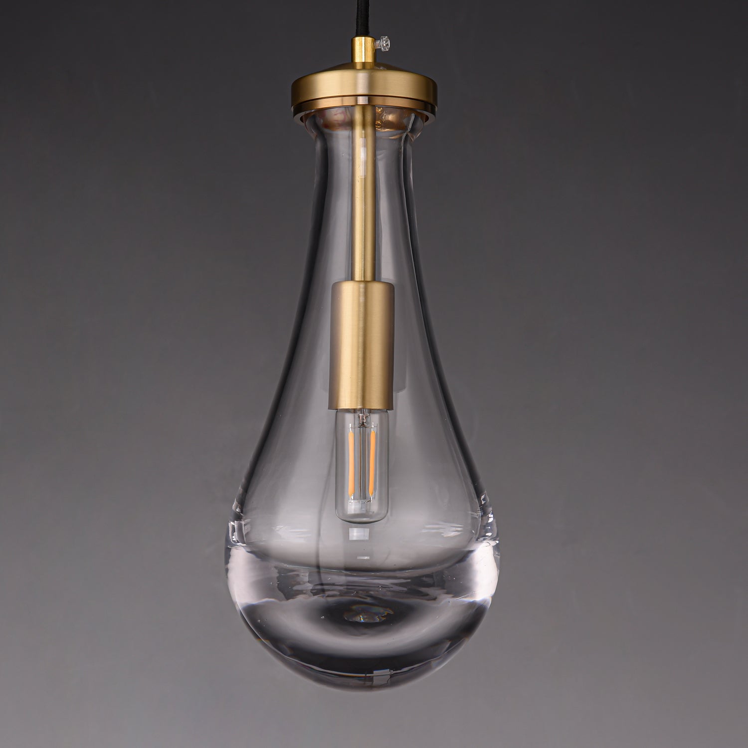 Votheor Modern Minimalist Brass Glass Pendant Lamp