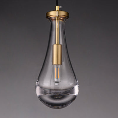 Votheor Modern Minimalist Brass Glass Pendant Lamp