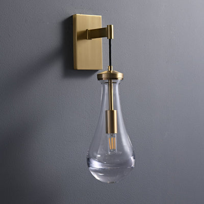 Lyshaos Modern Minimalist Brass Glass Wall Lamp