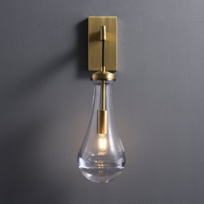 Lyshaos Modern Minimalist Brass Glass Wall Lamp