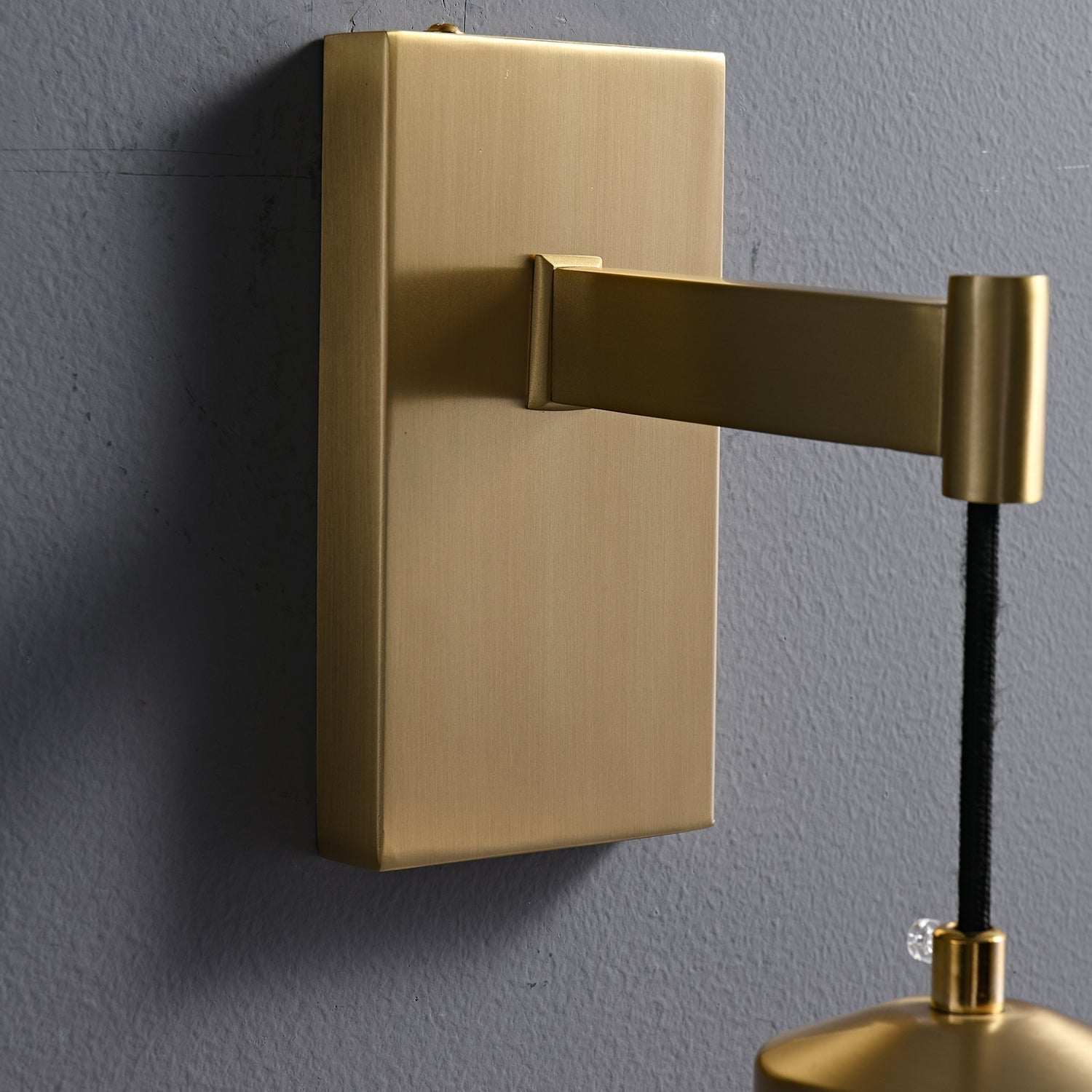 Lyshaos Modern Minimalist Brass Glass Wall Lamp