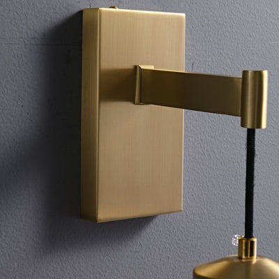 Lyshaos Modern Minimalist Brass Glass Wall Lamp