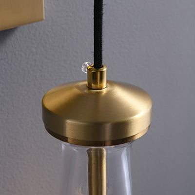 Lyshaos Modern Minimalist Brass Glass Wall Lamp