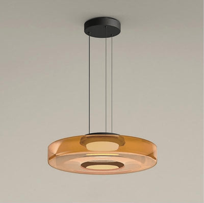 Lustra Pendant Lamp Glass Circles Multi-Level - Neutral Decor