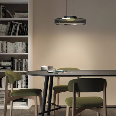 Lustra Pendant Lamp Glass Circles Multi-Level - Neutral Decor