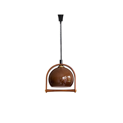 Cesilarae Premium Nordic Art Glass Wood Pendant Lamp