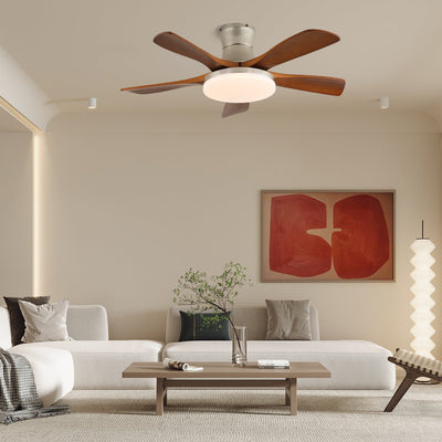 Brevo Ceiling Fan Light Wooden Blade