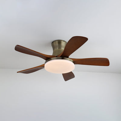 Brevo Ceiling Fan Light Wooden Blade