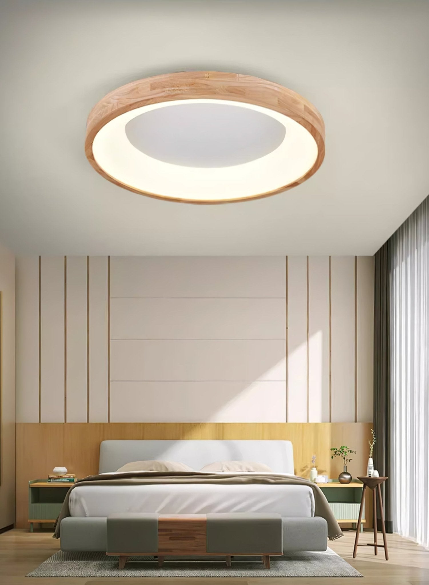 Uphae Modern Minimalist Square Wood Ceiling Light