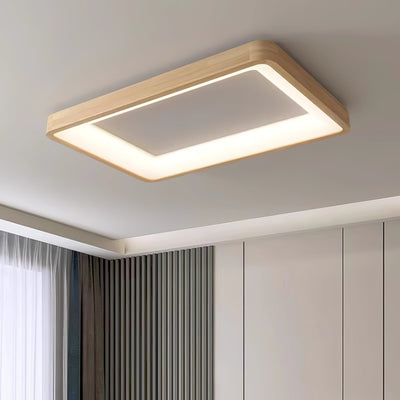 Uphae Modern Minimalist Square Wood Ceiling Light