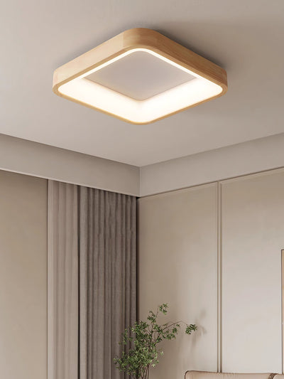 Uphae Modern Minimalist Square Wood Ceiling Light