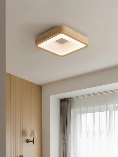 Uphae Modern Minimalist Square Wood Ceiling Light
