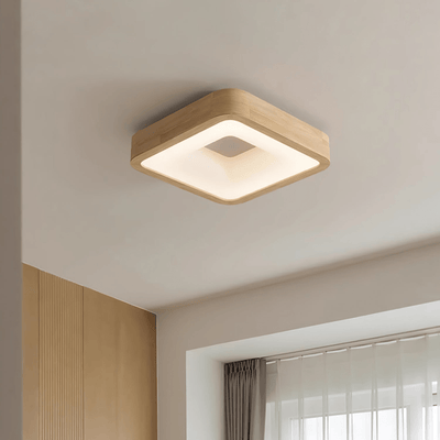 Uphae Modern Minimalist Square Wood Ceiling Light