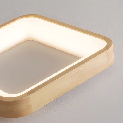 Uphae Modern Minimalist Square Wood Ceiling Light