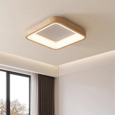 Uphae Modern Minimalist Square Wood Ceiling Light
