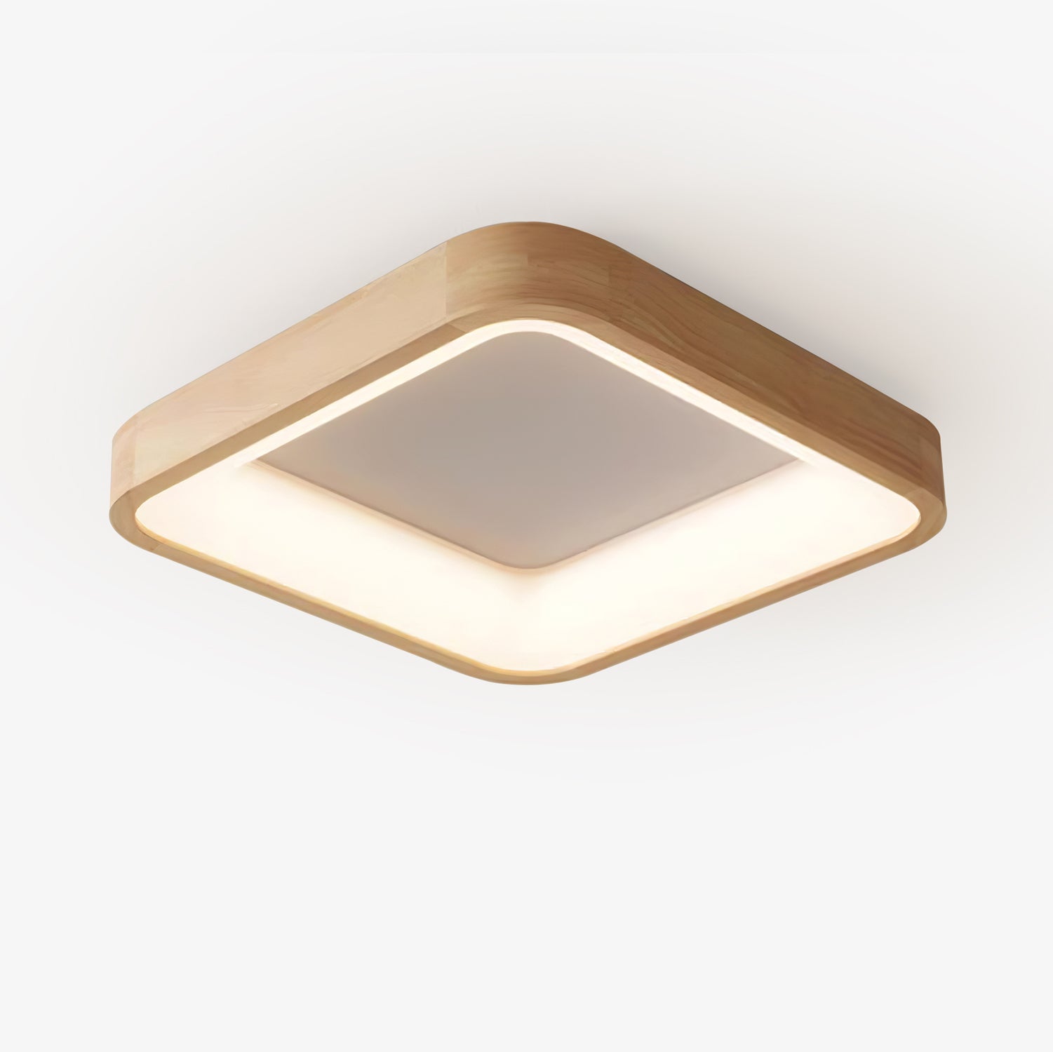 Uphae Modern Minimalist Square Wood Ceiling Light
