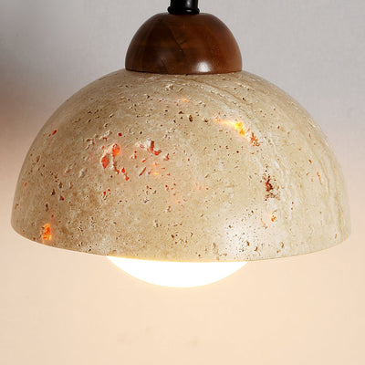 Fossil Travertine Swing Arm Wall Lamp Plug-in - Neutral Decor