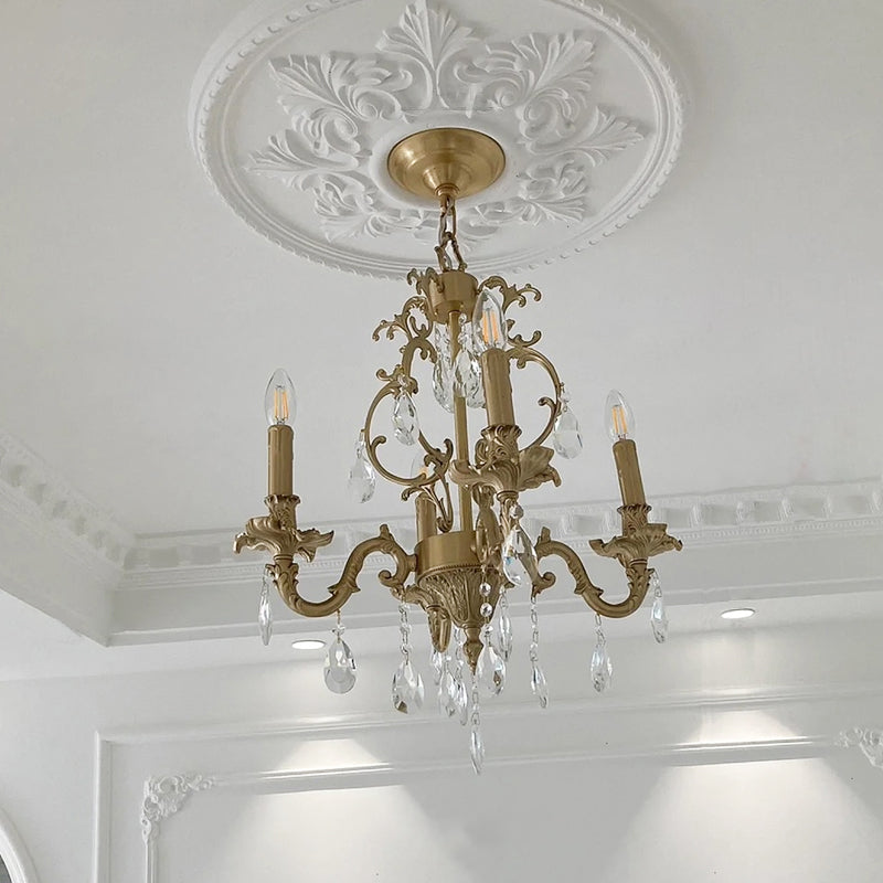 Olrinila Postmodern Luxury Brass Crystal Chandelier - Neutral Decor