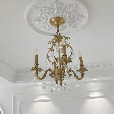 Olrinila Postmodern Luxury Brass Crystal Chandelier - Neutral Decor