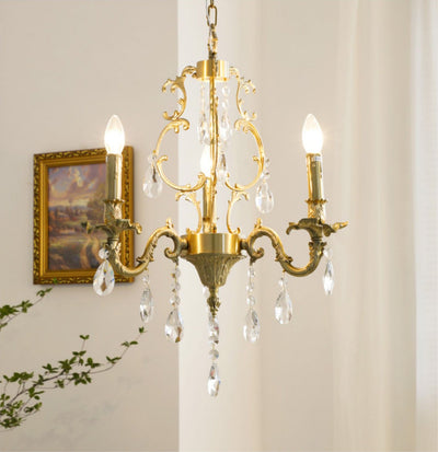 Olrinila Postmodern Luxury Brass Crystal Chandelier - Neutral Decor