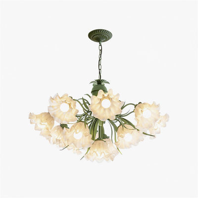Evren Chandelier Flower with Petals and Leaves