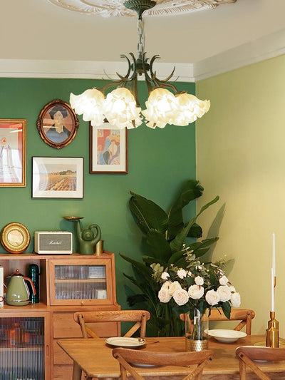 Evren Chandelier Flower with Petals and Leaves