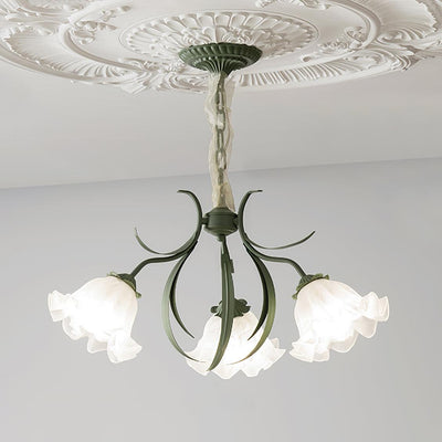 Evren Chandelier Flower with Petals and Leaves