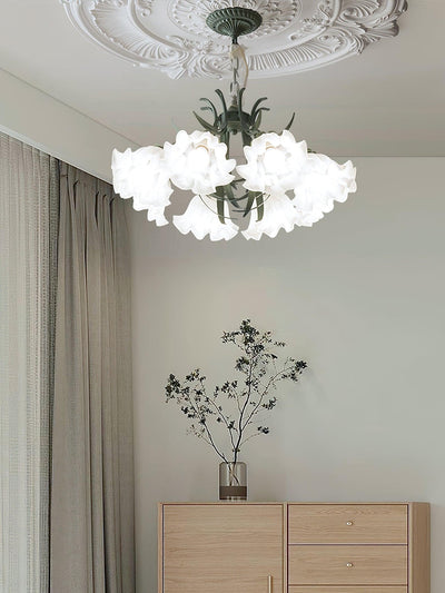 Evren Chandelier Flower with Petals and Leaves