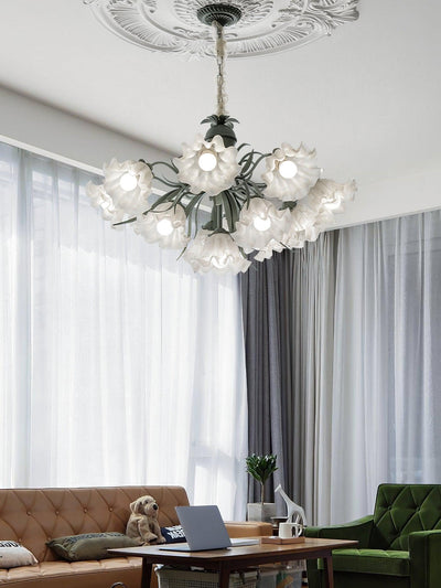 Evren Chandelier Flower with Petals and Leaves