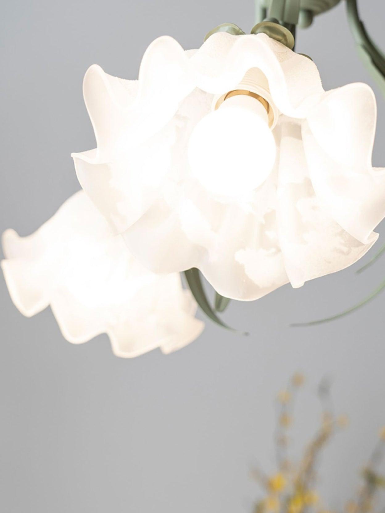Evren Chandelier Flower with Petals and Leaves