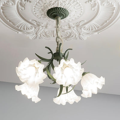 Evren Chandelier Flower with Petals and Leaves