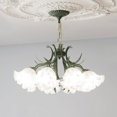 Evren Chandelier Flower with Petals and Leaves