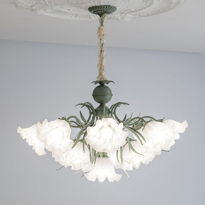 Evren Chandelier Flower with Petals and Leaves