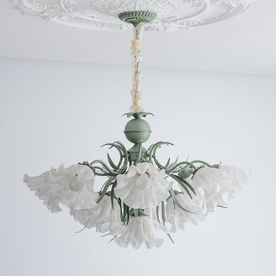 Evren Chandelier Flower with Petals and Leaves