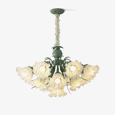 Evren Chandelier Flower with Petals and Leaves