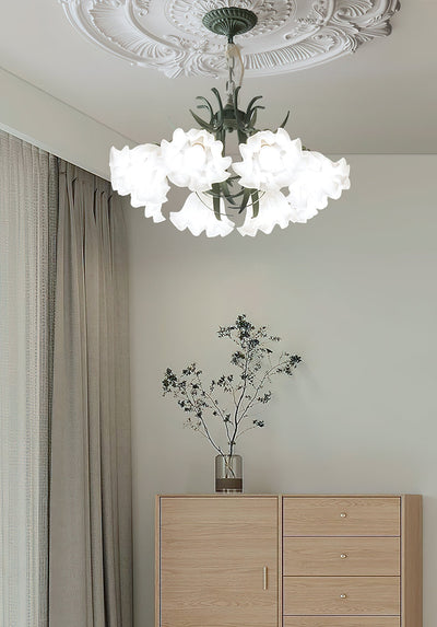 Evren Chandelier Flower with Petals and Leaves