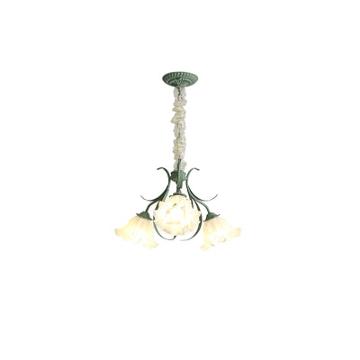 Evren Chandelier Flower with Petals and Leaves