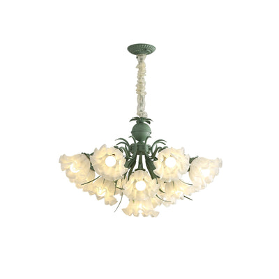 Evren Chandelier Flower with Petals and Leaves