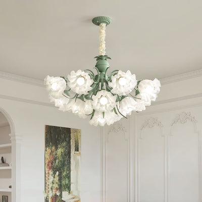 Evren Chandelier Flower with Petals and Leaves
